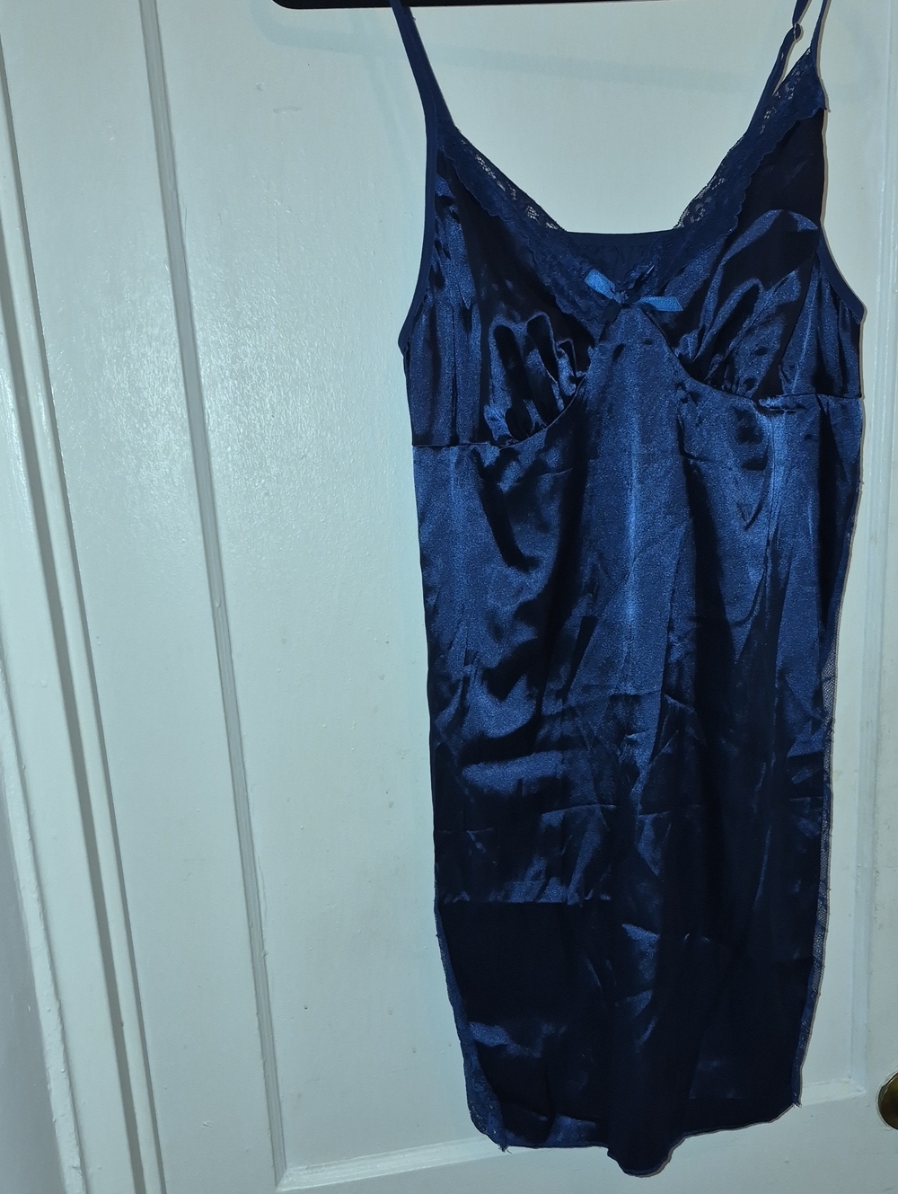 Navy Satin Slip Dress - Women Intimates & Sleepwear